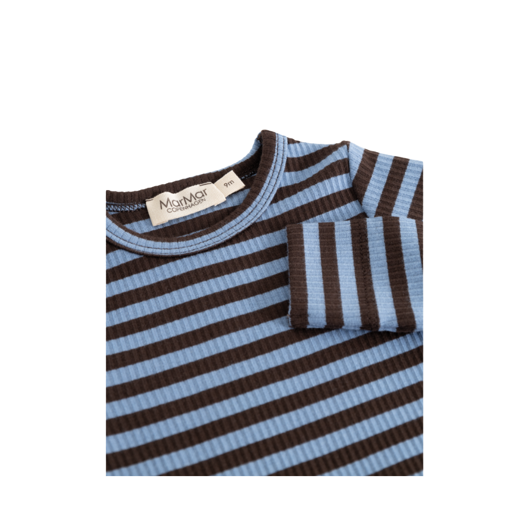 MarMar Modal body plain LS blue heaven stripe