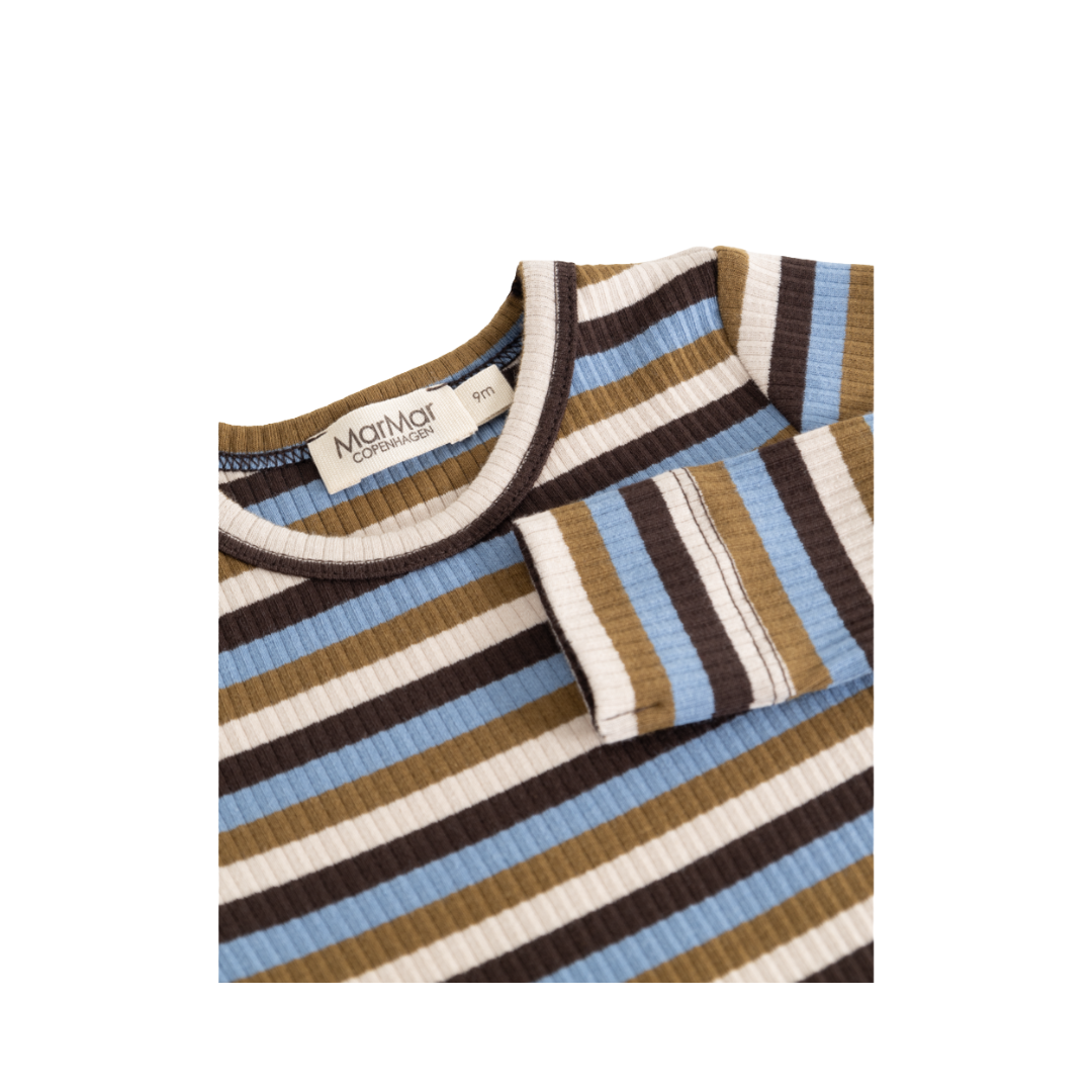 MarMar Modal body plain LS stripes