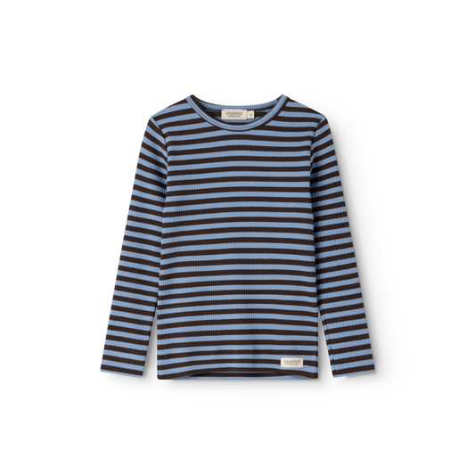 MarMar Modal tee plain LS blue heaven stripe