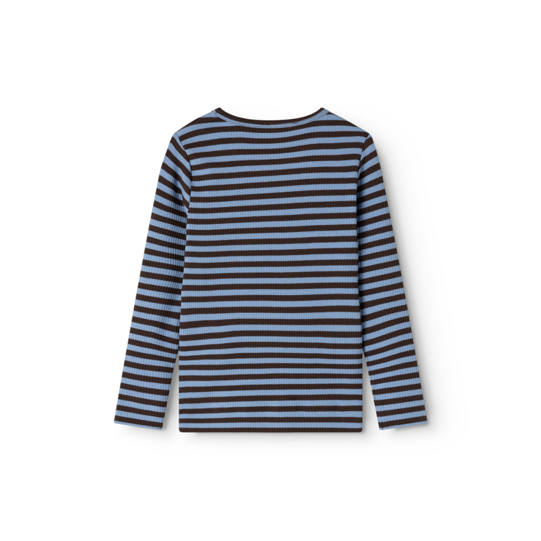 MarMar Modal tee plain LS blue heaven stripe