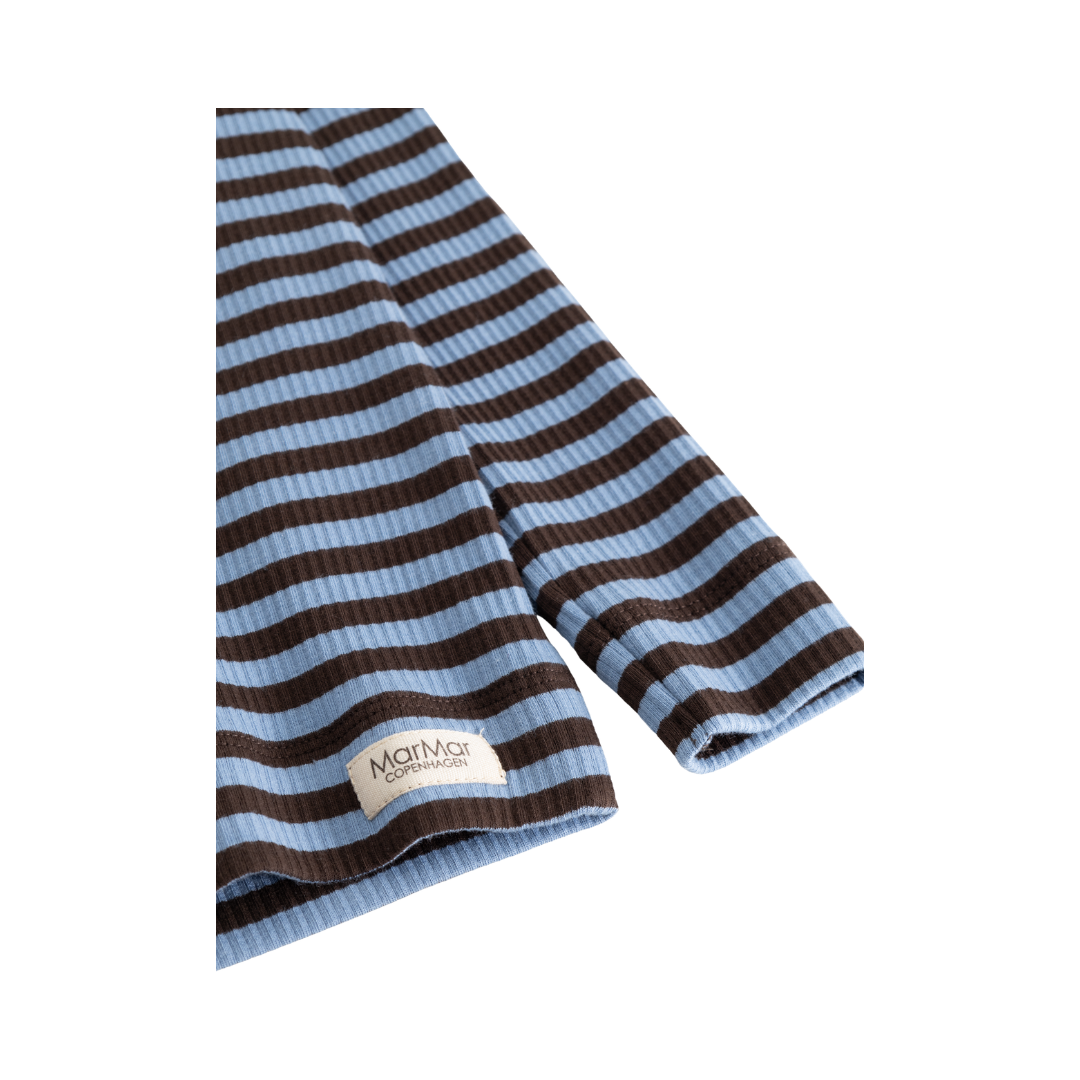 MarMar Modal tee plain LS blue heaven stripe