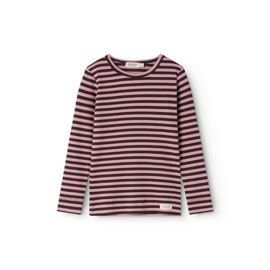 MarMar Modal tee plain LS heather stripe