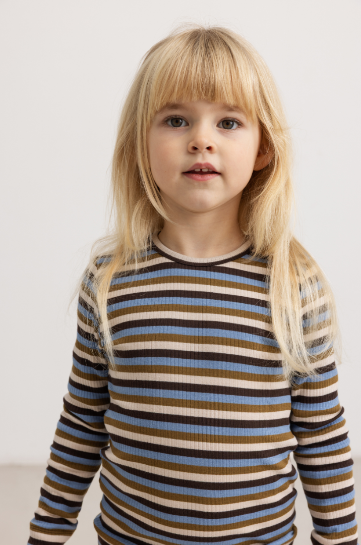 Pige med MarMar Modal tee plain LS stripes