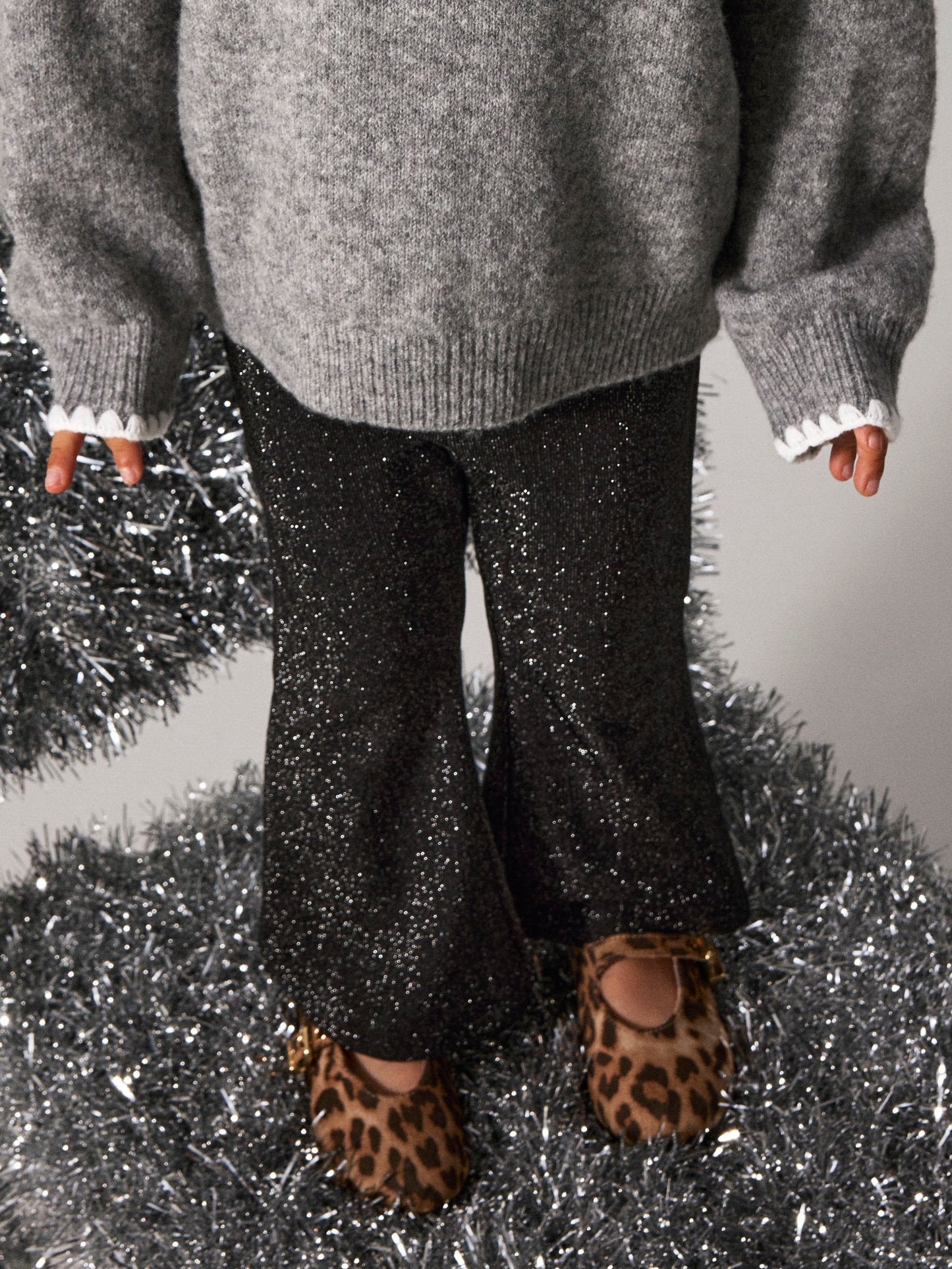 Pige med Name It Rosin bootcut bukser black