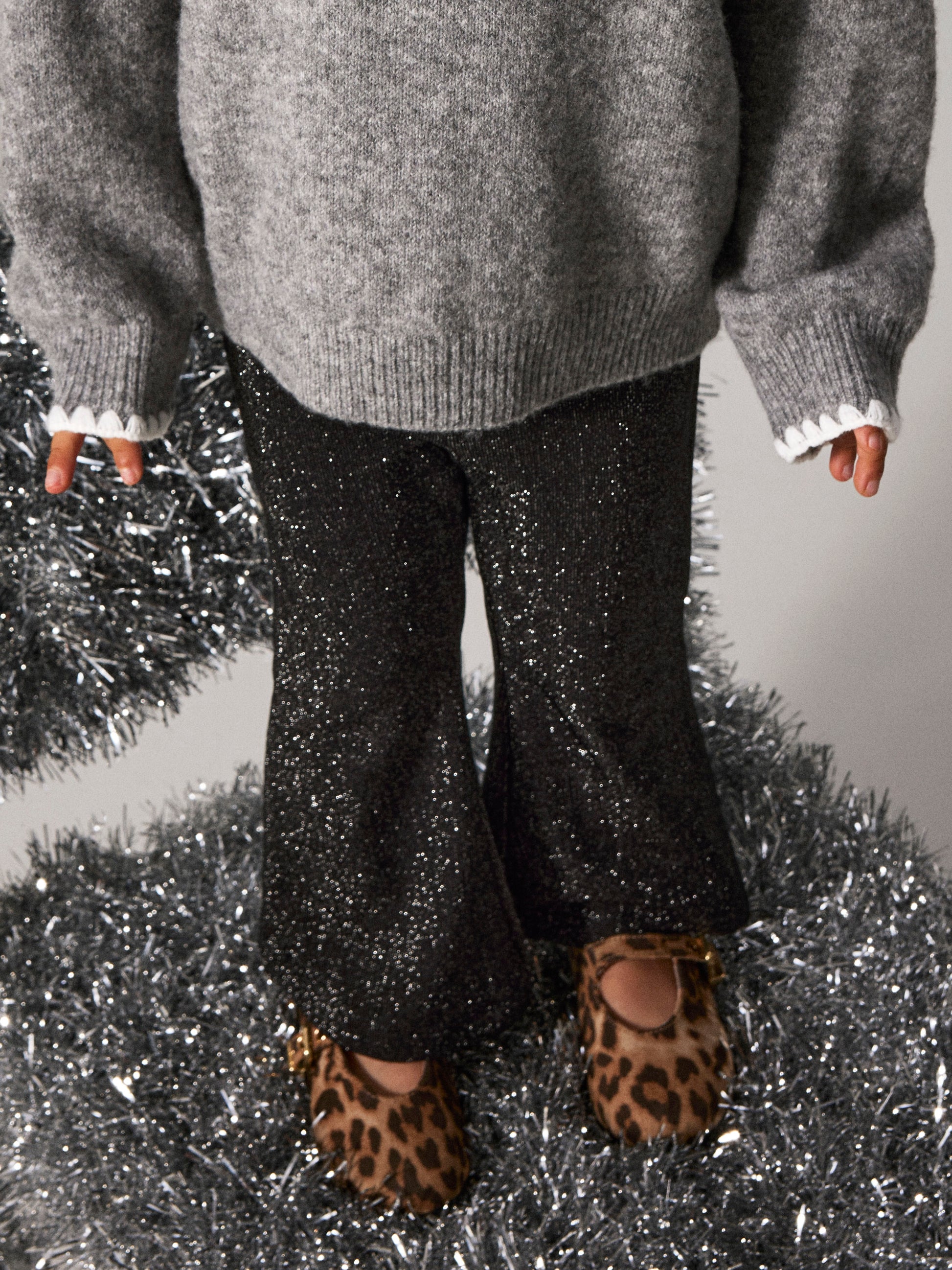 Pige med Name It Rosin bootcut bukser black