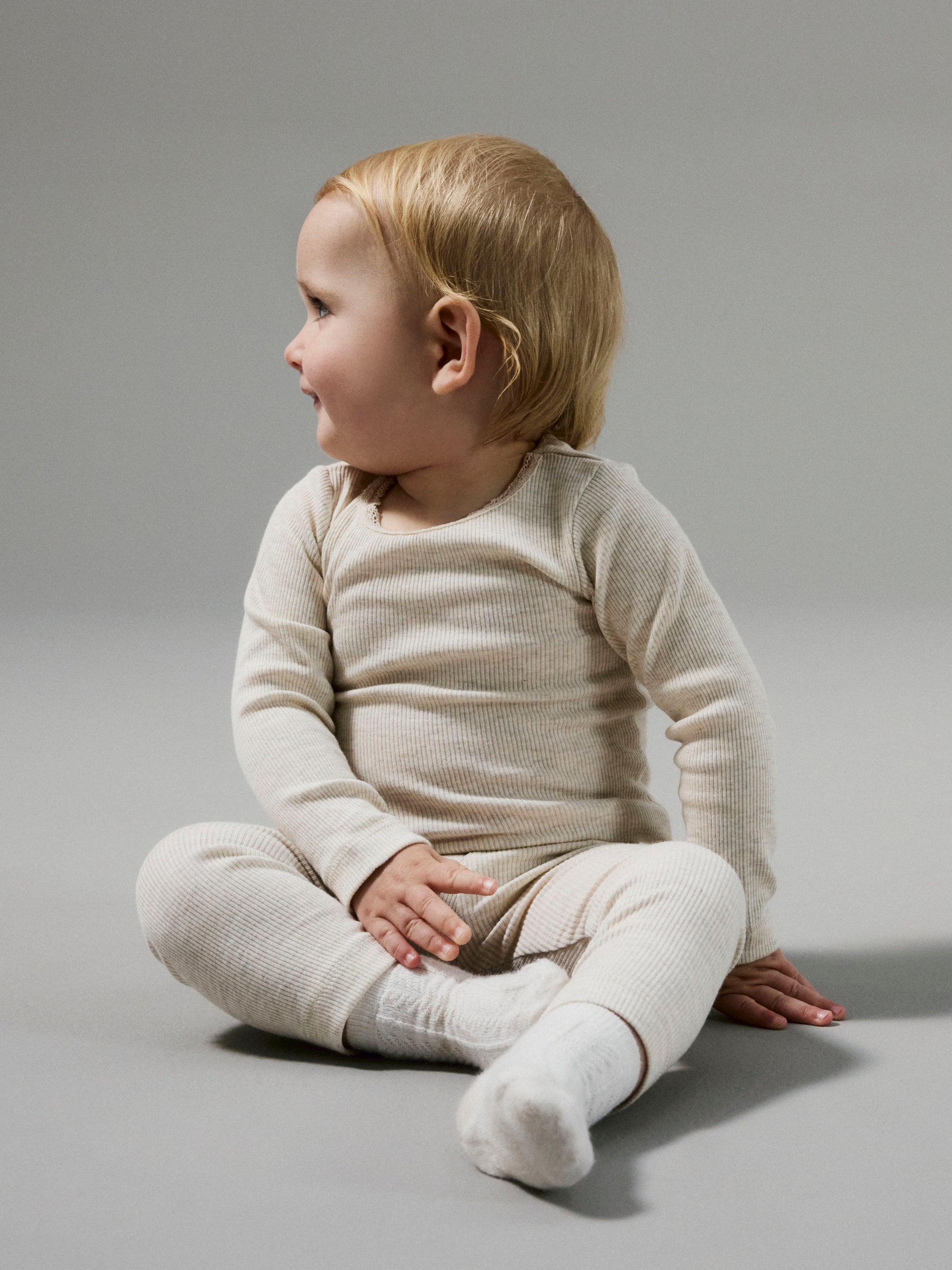 Baby med Name It Kab leggings peyote melange