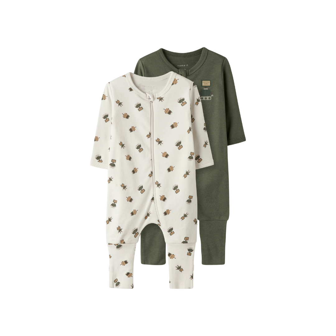Name It 2-pak natdragt robot jet stream w/tea leaf