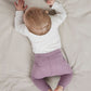 Baby pige med Name It Kab leggings elderberry melange