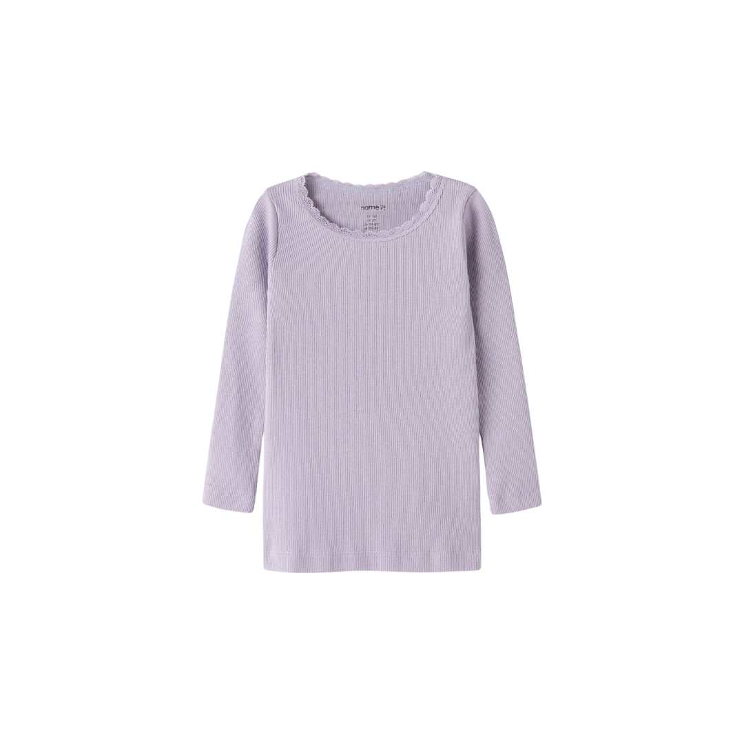 Name It Kab bluse LS lavender gray