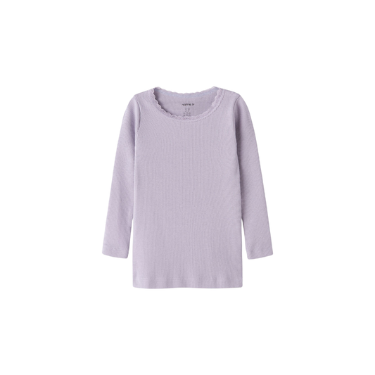 Name It Kab bluse LS lavender gray