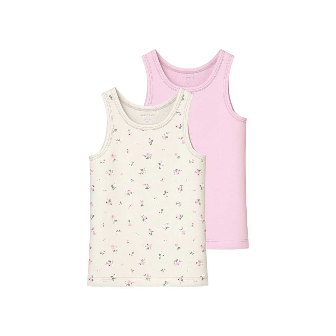 Name It Undertrøje 2 pak jet stream flower w/ballerina