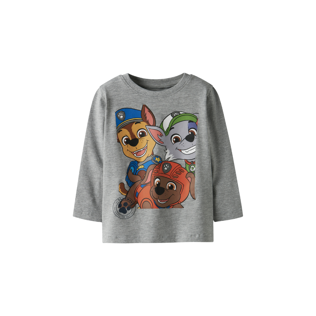 Name It Paw Patrol LS bluse grey melange