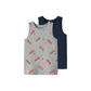 Name It Undertrøje 2 pak grey firetruck grey melange w/dark sapphire
