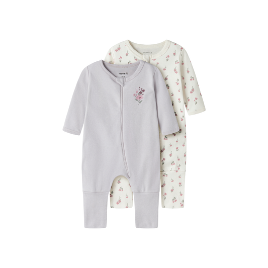 Name It 2-pak natdragt flower jet stream w/lilac marble