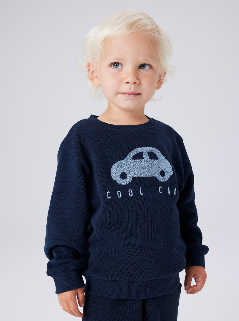 Dreng med Name It Obear sweatshirt dark sapphire