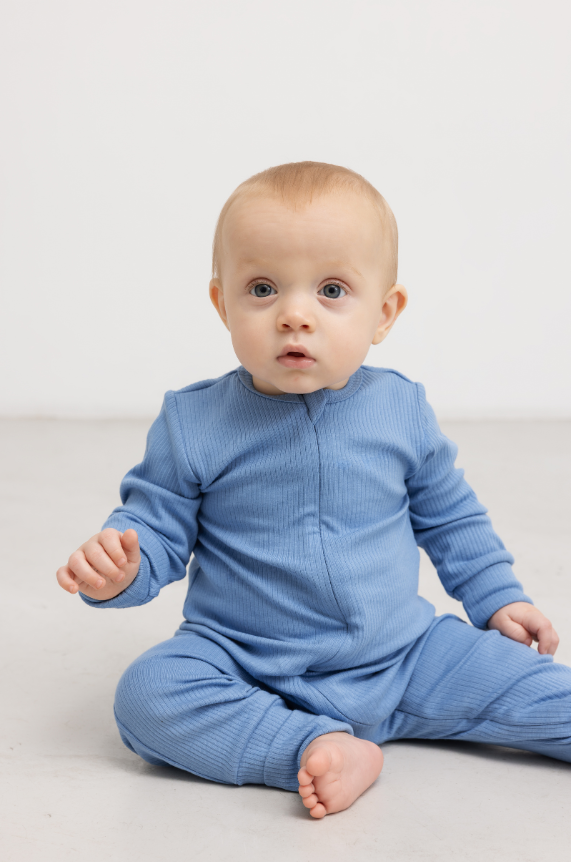Baby dreng MarMar Rompy zip modal natdragt blue heaven