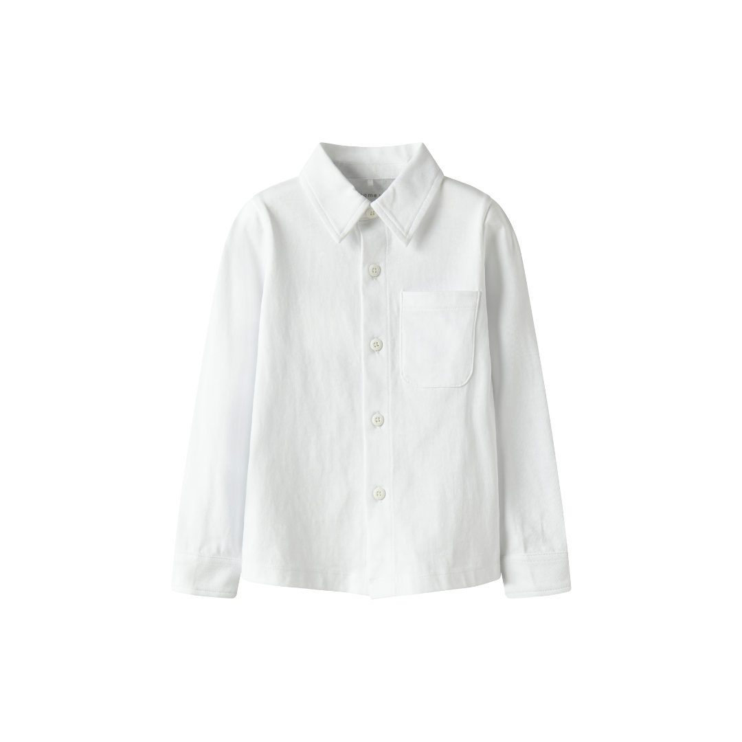 Name It Ronalo LS jersey skjorte bright white
