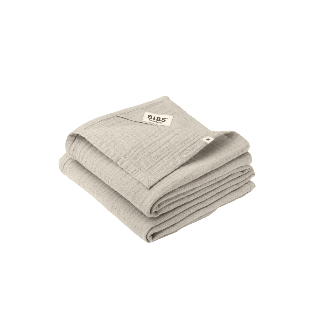 BIBS muslin 2-pak stofbleer sand