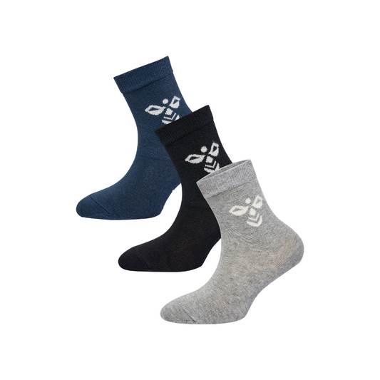 Hummel Sutton 3-pak strømper black/grey melange/blue nights