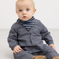 Dreng med MarMar Modal arka tørklæde blue heaven stripe