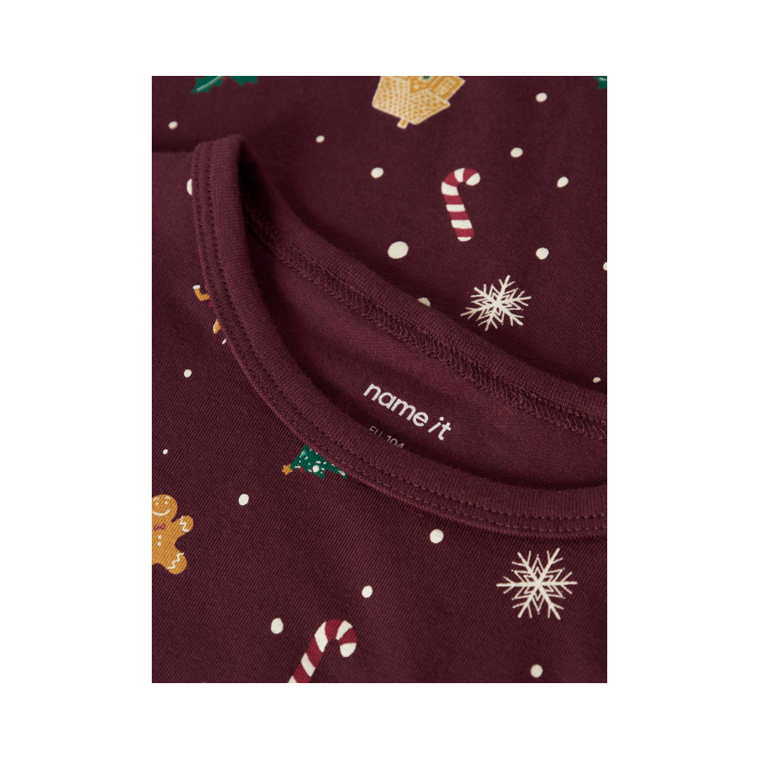 Name It Vismas xmas natkjole burgundy