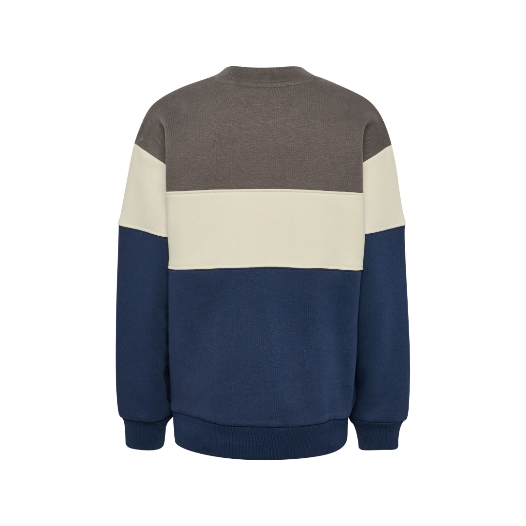 Hummel JR Loose block crewneck dark gull gray