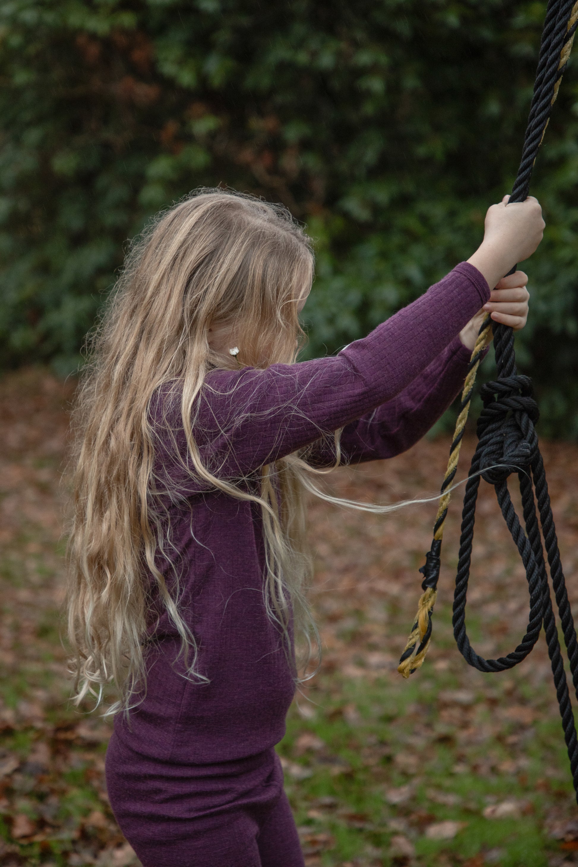 Pige med Joha Uld bluse blomme